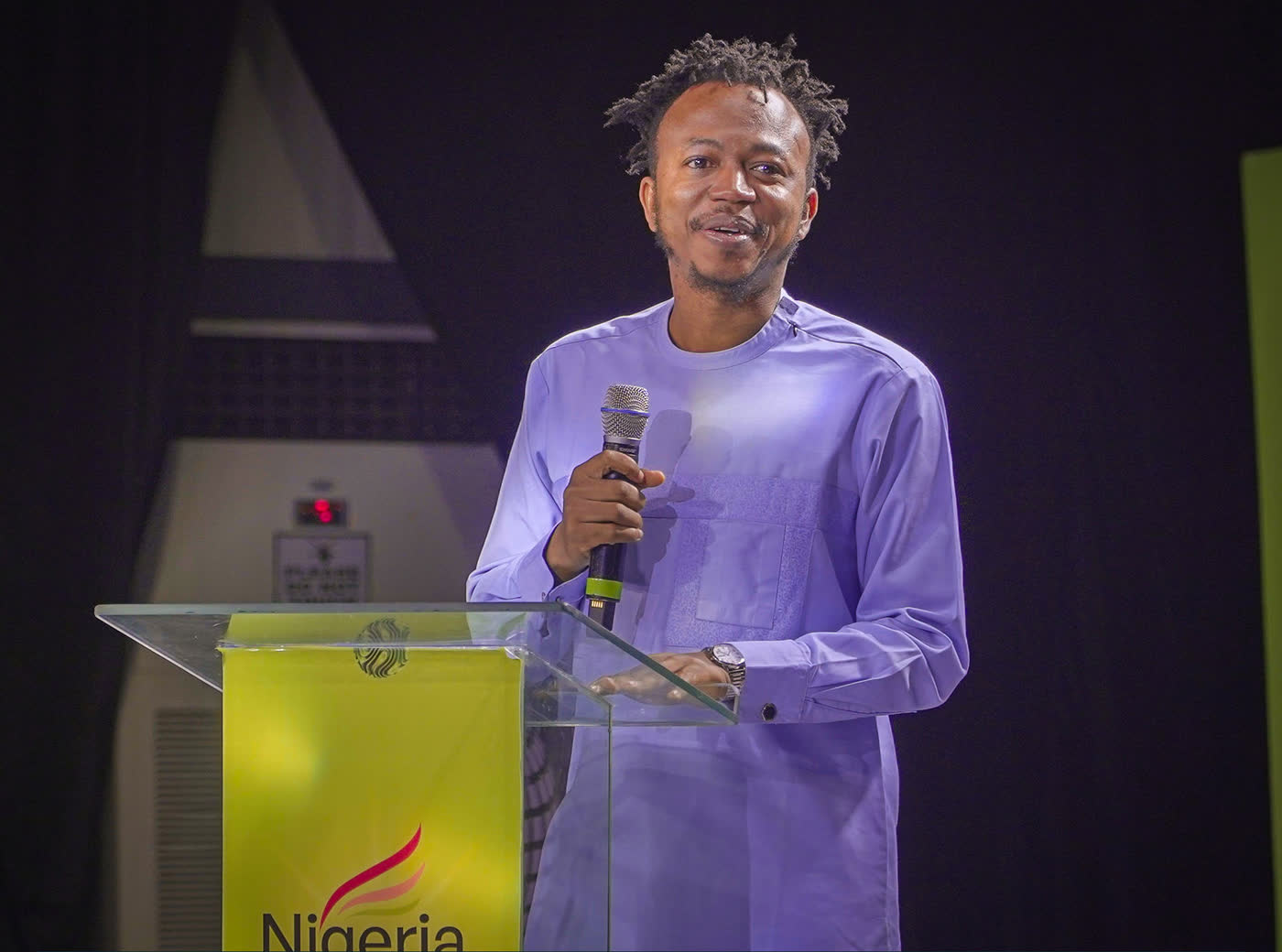 A speaker addressing the audience